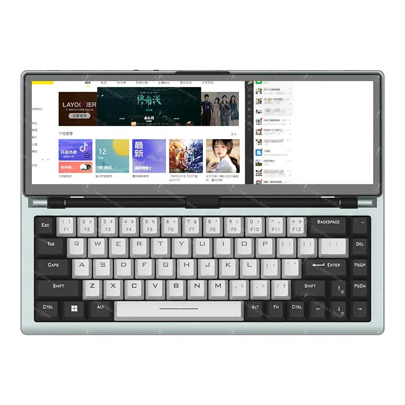 68 Keys Gaming Mechanical Keyboard 12.3'' IPS Touch Screen with Camera and Speaker RGB Support Hot Swappable Ergonomic Design