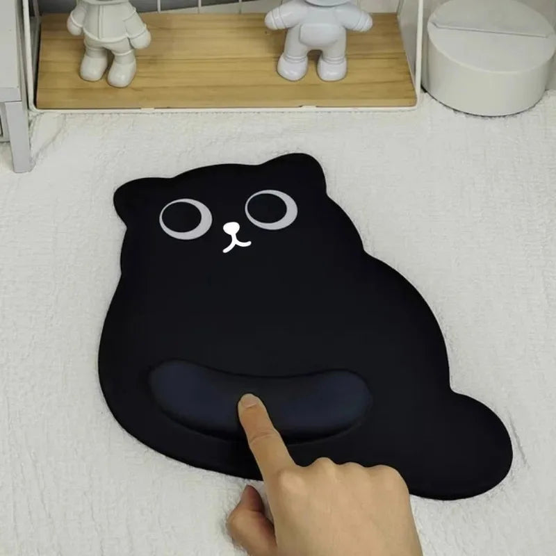 Fashion Big-Eyed Cat Mouse Pad Non-Slip Comfortable Wrist Rest Pad Cartoon Gaming Mouse Pad For Computer Office Desk Mat