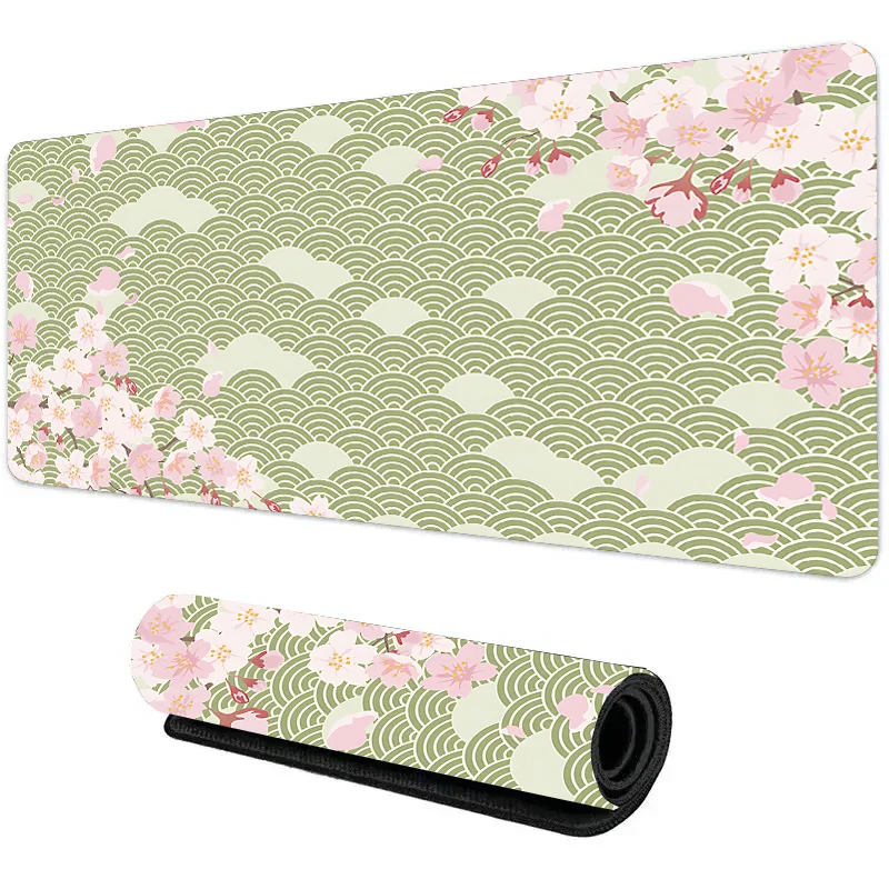 Mouse Pad Non-Slip Large Mouse Mat with Vintage Daisy Design Stitched Edges Desk Mat for Computer Home Office Gaming washable