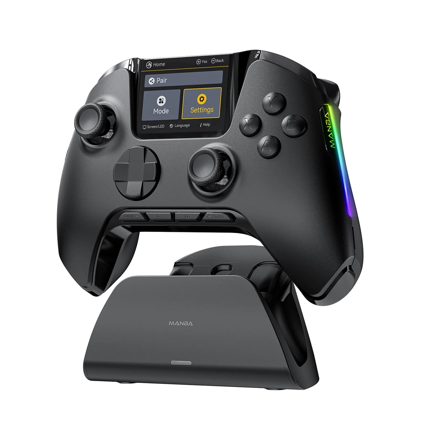 Wireless Gaming Controller Mamba One V2 for iOS/Android/Switch/PC Hall Effect Stick RGB Light 1800mAh with Charging Dock