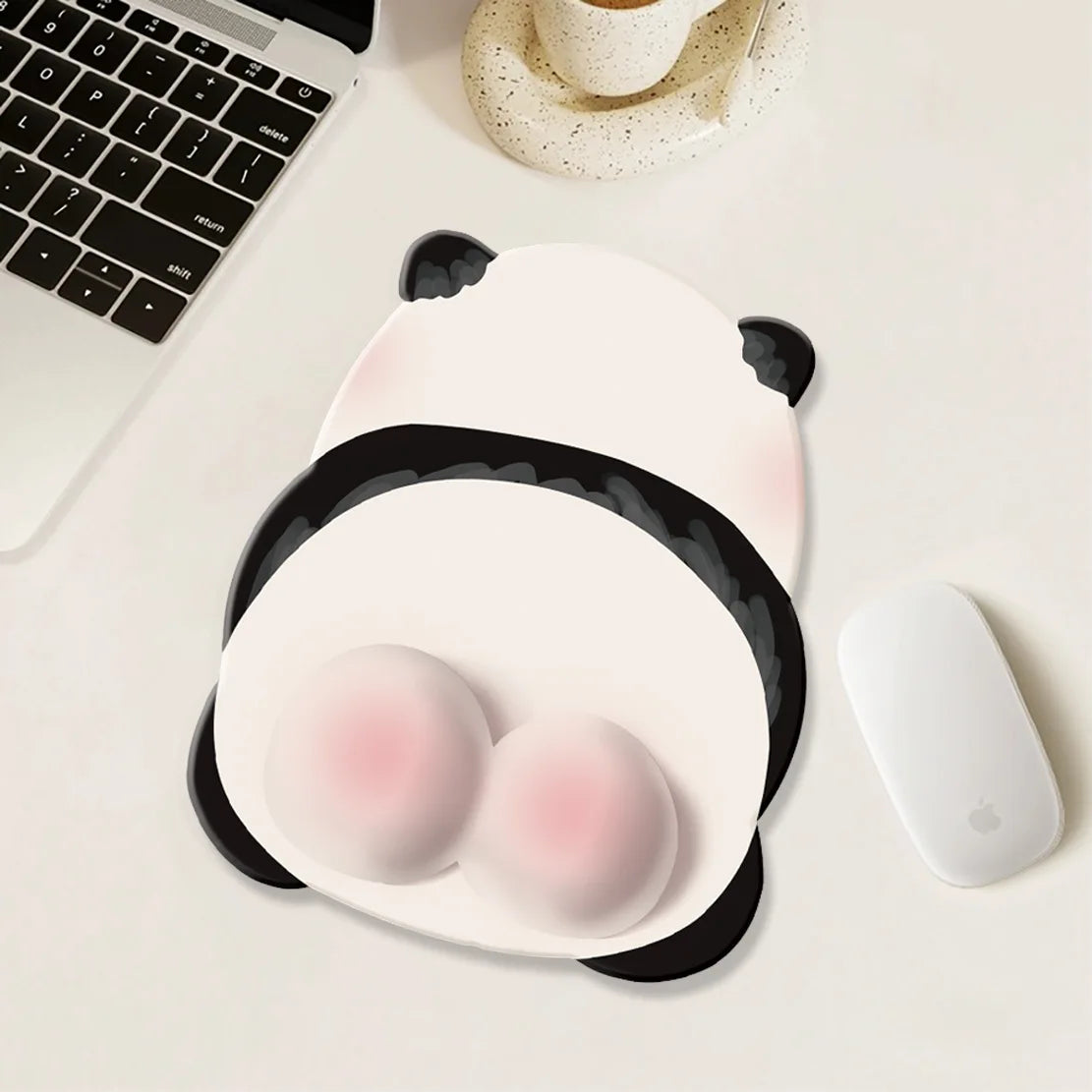 Cute Panda Mouse Pad 2024 New Wrist Pad Girl New Anti Slip Comfortable Desktop Computer Laptop Office Mouse Gaming Accessories