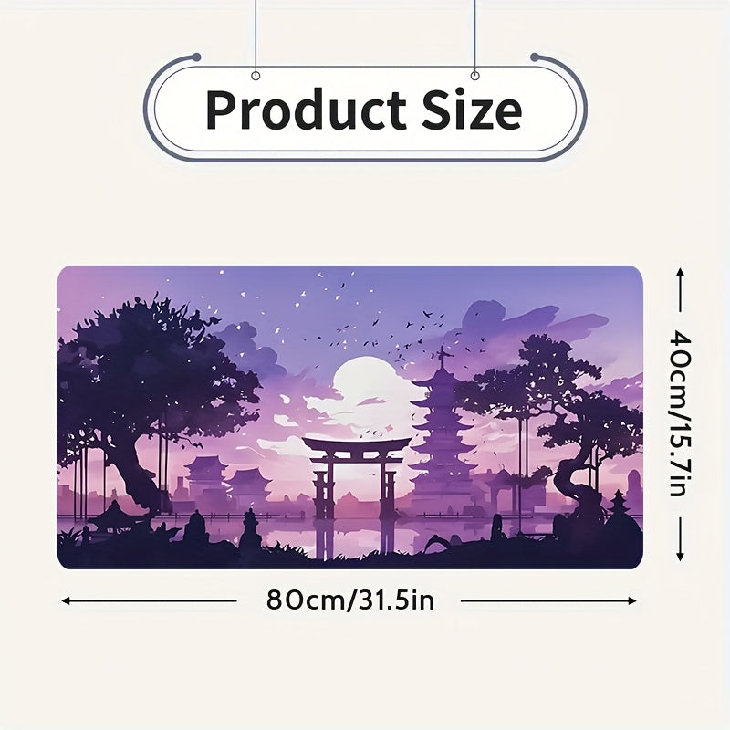 Oversized Gaming Mouse Pad - Non-slip Rubber Base, Large Extended Pad for Office And Study, Made Of Natural Rubber Material, 15.7*31.5 Inches - Perfect for Gamers And Professionals, Ergonomic Design.