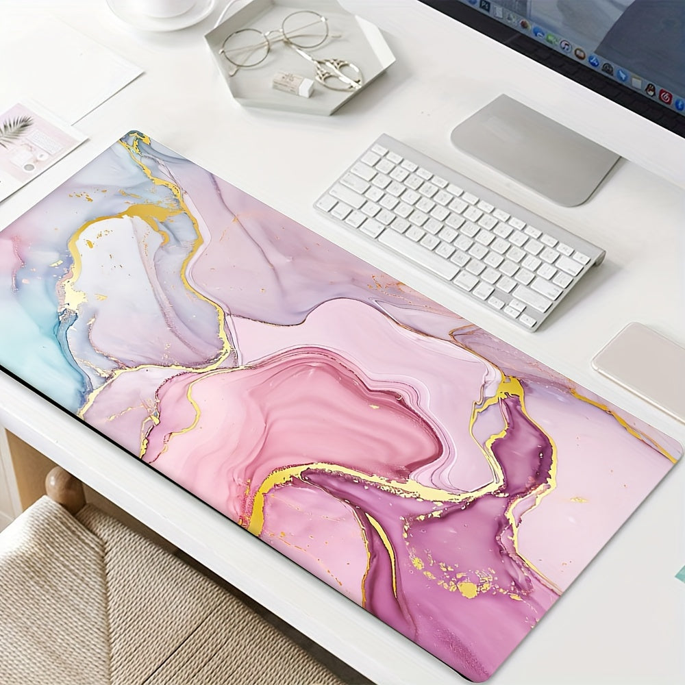 1pc Marble Pattern Mouse Pad • Round Non-slip Mouse Mat • Design for Women And Girls for Man • Suitable for Office Computers, Laptops