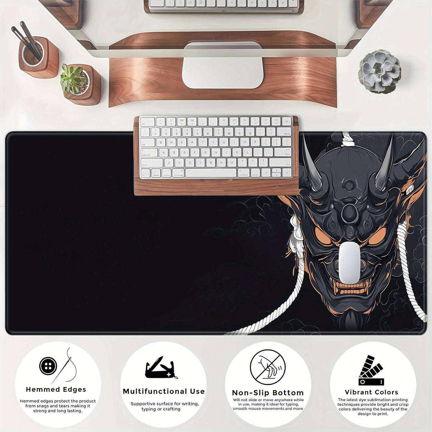XXL Gaming Mouse Pad, Non-Slip Rubber Desk Mat, Washable, Office Use, Computer Keyboard Accessory, Special Feature: Anti-Slip