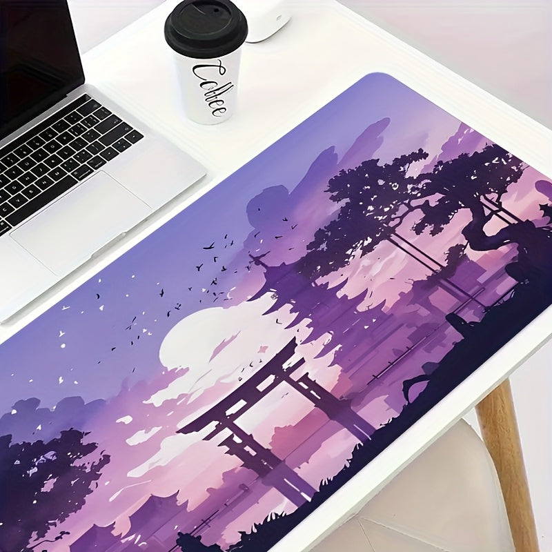 Oversized Gaming Mouse Pad - Non-slip Rubber Base, Large Extended Pad for Office And Study, Made Of Natural Rubber Material, 15.7*31.5 Inches - Perfect for Gamers And Professionals, Ergonomic Design.
