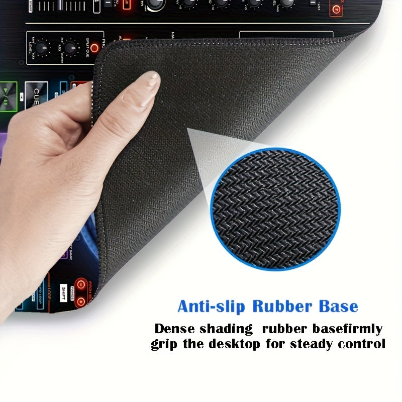 Gaming Mouse Pad And Desk Mat Designed for DJ Studios, Featuring a Non-Slip Rubber Base And Sealed Edges. A Sturdy Keyboard Mat Ideal for Music Production, Perfect As a Gift for Musicians And Gamers