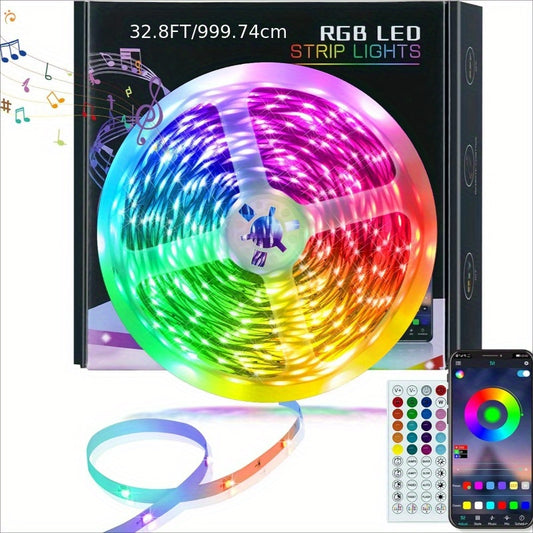 787.4inch Music Sync LED Strip Lights with Remote & App Control - USB Powered, Multi-Color Changing for Bedroom, Gaming Room, TV Ambiance, Gaming Lights for Bedroom
