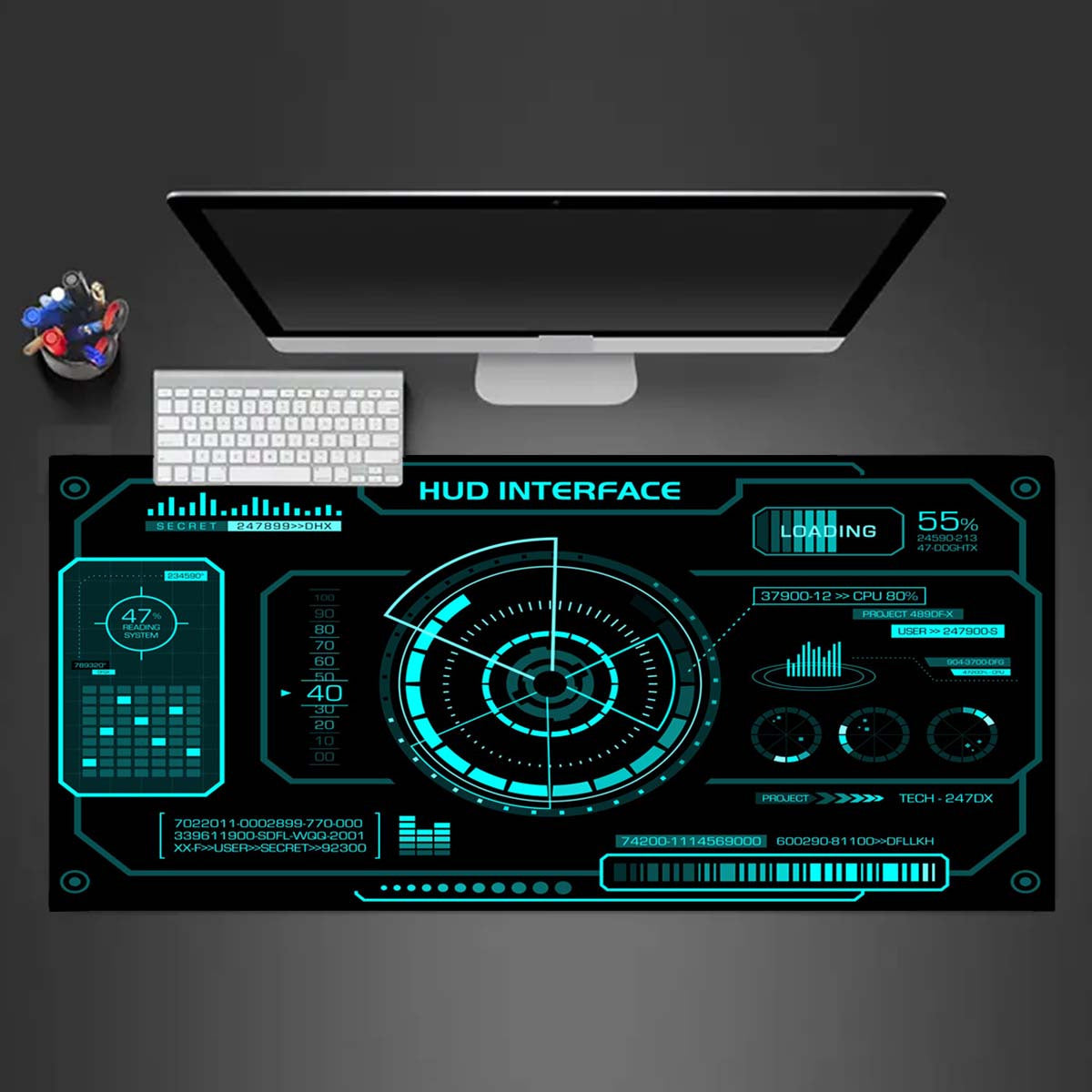 1pc Technology Sense High-definition Pattern Mouse Pad, Soft, Natural Rubber, Computer Keyboard Mouse Pad, Game Mouse Pad, Gift For Boyfriend/Girlfriend