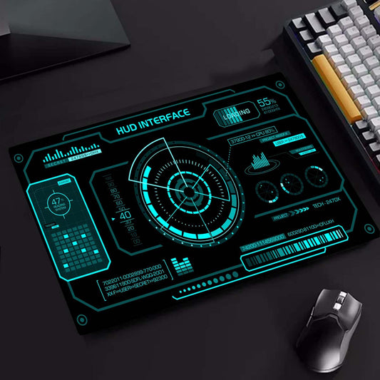 1pc Technology Sense High-definition Pattern Mouse Pad, Soft, Natural Rubber, Computer Keyboard Mouse Pad, Game Mouse Pad, Gift For Boyfriend/Girlfriend