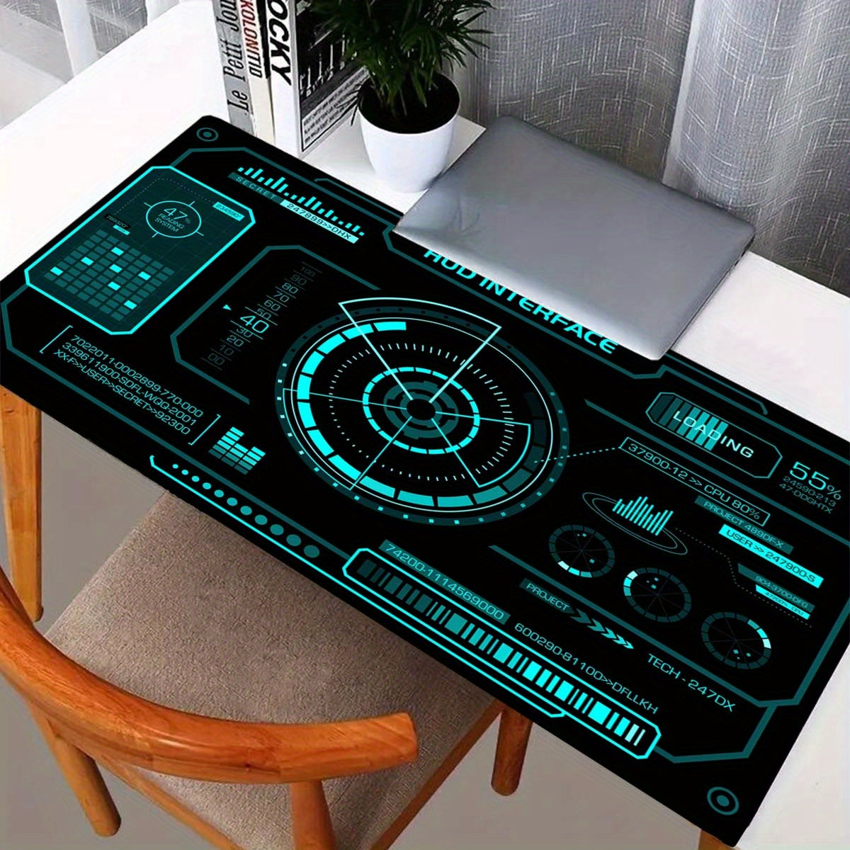 1pc Technology Sense High-definition Pattern Mouse Pad, Soft, Natural Rubber, Computer Keyboard Mouse Pad, Game Mouse Pad, Gift For Boyfriend/Girlfriend