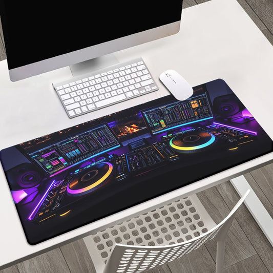 1pc Colorful DJ Equipment Setup HD Printed XXL Gaming Mouse Pad & Desk Mat - Multi-Functional, Non-Slip Rubber Base, Ultra Smooth Surface for Gaming, Office, and DJ Setup - Ideal Gift for Gamers and DJs, Gaming Desk Accessory