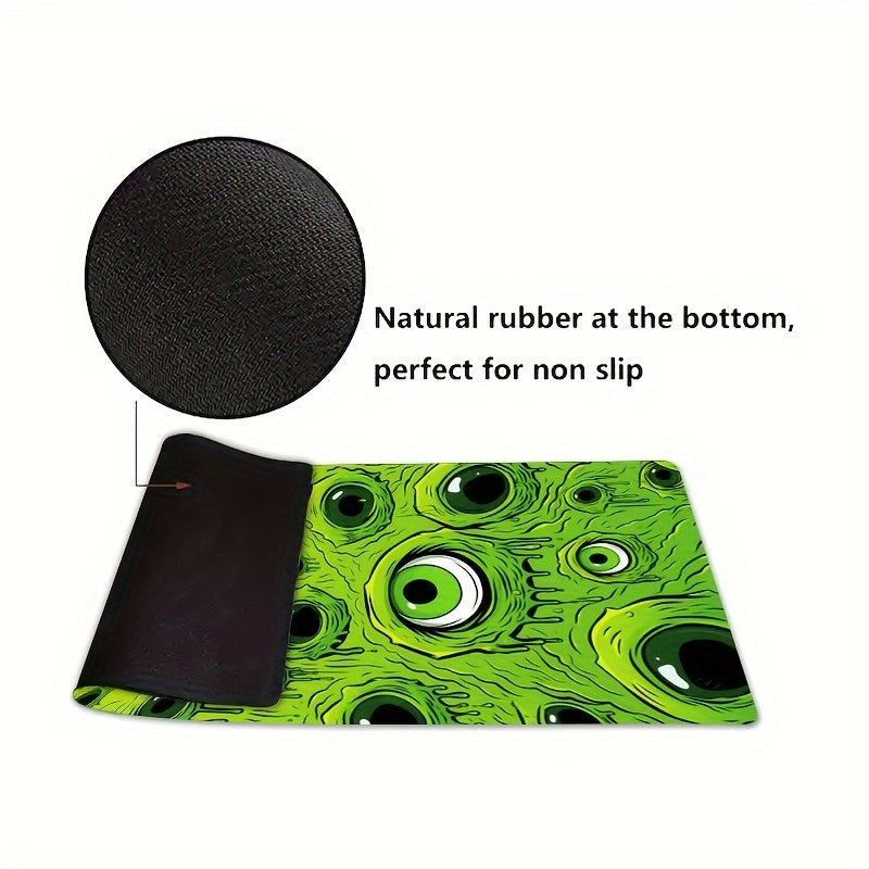 Green Eyes Pattern Waterproof Mouse Pad, Desktop Pad, Large Game Mouse Pad, E-Sports Office Keyboard Pad, Non-slip Mouse Pad
