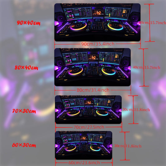 1pc Colorful DJ Equipment Setup HD Printed XXL Gaming Mouse Pad & Desk Mat - Multi-Functional, Non-Slip Rubber Base, Ultra Smooth Surface for Gaming, Office, and DJ Setup - Ideal Gift for Gamers and DJs, Gaming Desk Accessory
