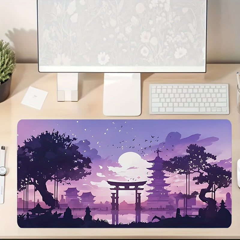 Oversized Gaming Mouse Pad - Non-slip Rubber Base, Large Extended Pad for Office And Study, Made Of Natural Rubber Material, 15.7*31.5 Inches - Perfect for Gamers And Professionals, Ergonomic Design.