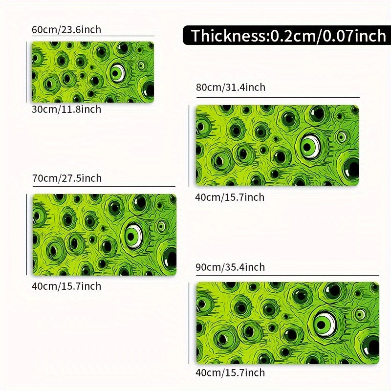 Green Eyes Pattern Waterproof Mouse Pad, Desktop Pad, Large Game Mouse Pad, E-Sports Office Keyboard Pad, Non-slip Mouse Pad