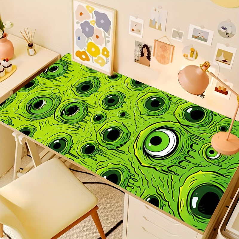 Green Eyes Pattern Waterproof Mouse Pad, Desktop Pad, Large Game Mouse Pad, E-Sports Office Keyboard Pad, Non-slip Mouse Pad