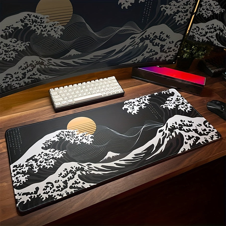 Mousepad | Black Waves | Extended Large Gaming Mouse Pad