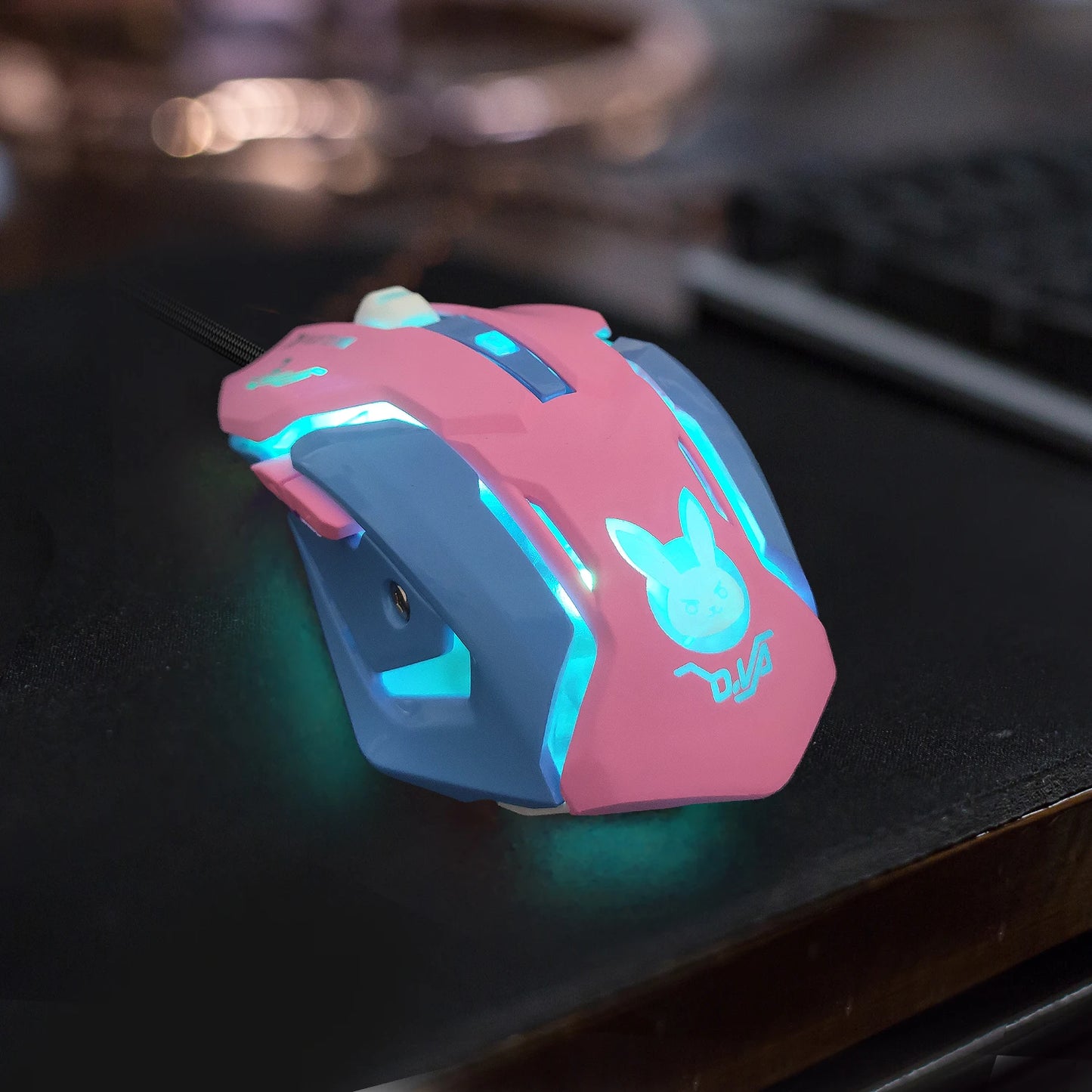 Mute pink DVR eating chicken game mouse gaming gaming mouse computer peripheral accessories mouse