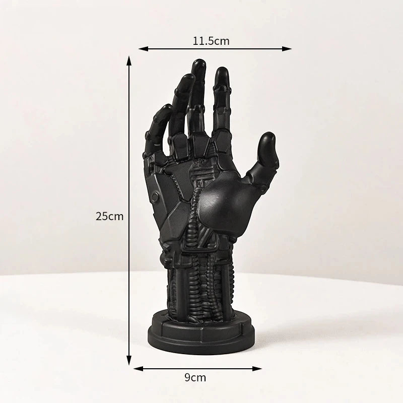 Controller Holder Cyberpunk Mechanical Hand Device Stand Game Desk Storage Creative Mechanical Simulated Robot Hand Sculpture