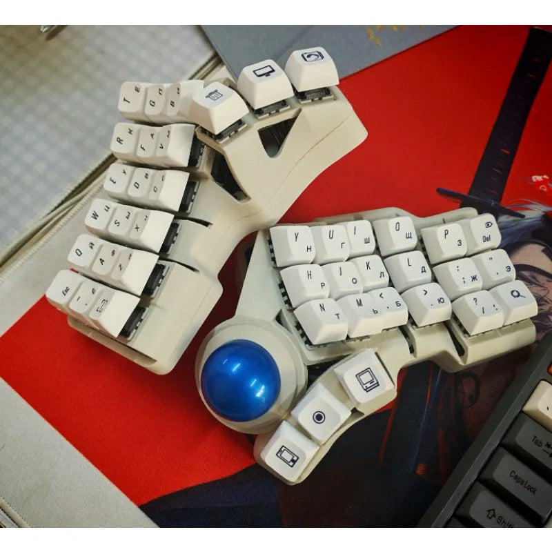 Charybdis 3X6 Split Ergonomic Keyboards with Integrated Trackball Custom ZMK Hot-swap Wireless Mechanical Keyboard for PC Gaming