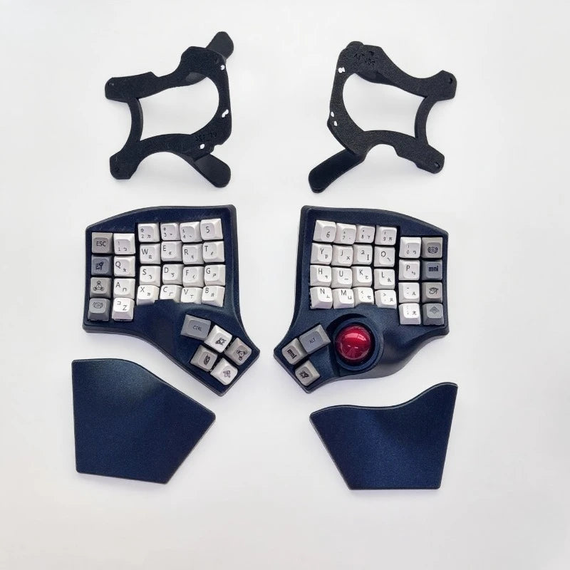 Charybdis Split Keyboard Kit 4x6 Custom Wired/Wireless Hotswap Mechanical Keyboard with Plam Rest/stand/Trackball Game Accessory