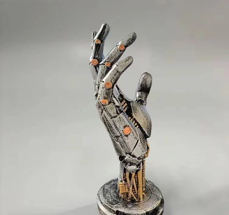 Controller Holder Cyberpunk Mechanical Hand Device Stand Game Desk Storage Creative Mechanical Simulated Robot Hand Sculpture