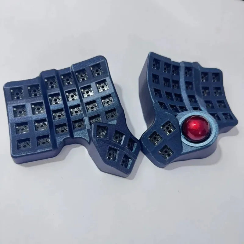 Charybdis Split Keyboard Kit 4x6 Custom Wired/Wireless Hotswap Mechanical Keyboard with Plam Rest/stand/Trackball Game Accessory
