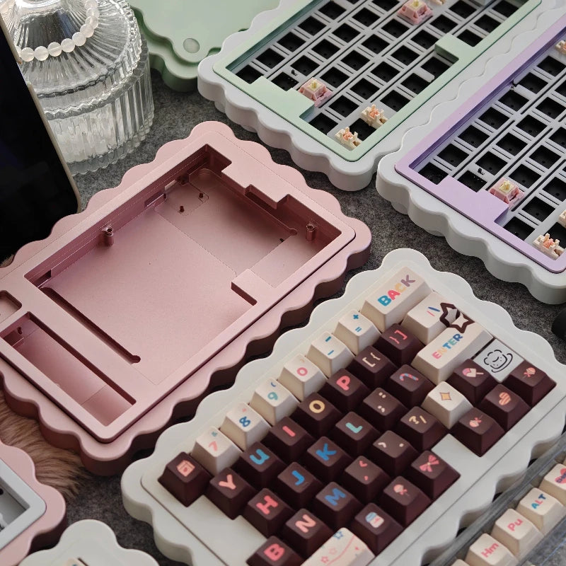 Soda Wireless Split Keyboard Kit Customized Hot Swappble Ergonomics Tri-Mode Split Keyboard for VIAL Left Right Hand Keyboard