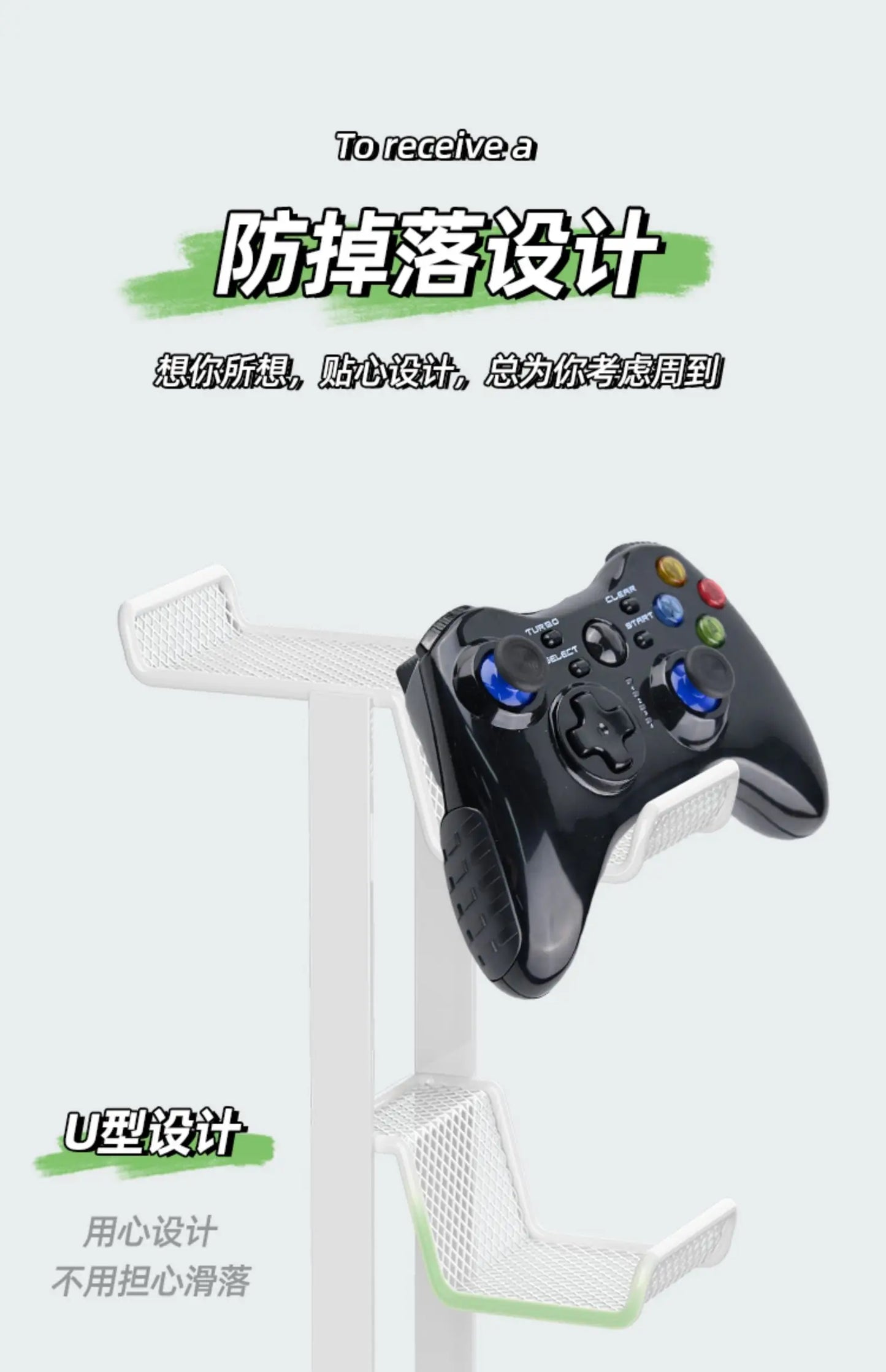 Multi-Tier Game Controller Holder Ideal Gamer Gift Controller Organizer for PlayStation 5 PS4 Xbox Headphone Desk Storage