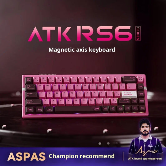 Authentic Atk Rs6 Magnetic Axis Keyboard Professional Esports Gaming Mechanical Aluminum Computer Keyboard High-End Single Mode