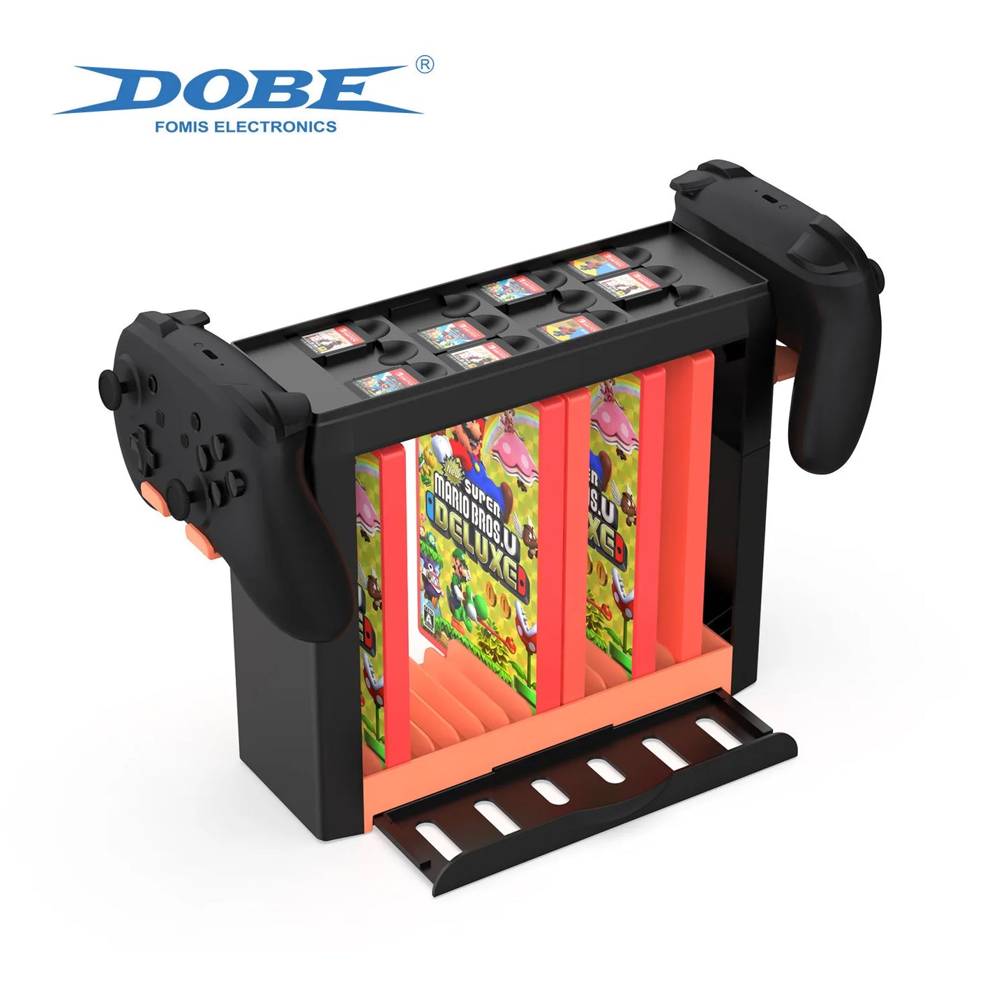 Univercial Organizer for Switch 2/OLED/Switch, Storage Stand for Game Cards/Discs/TV Dock/Console/Controller, Accessories Kit