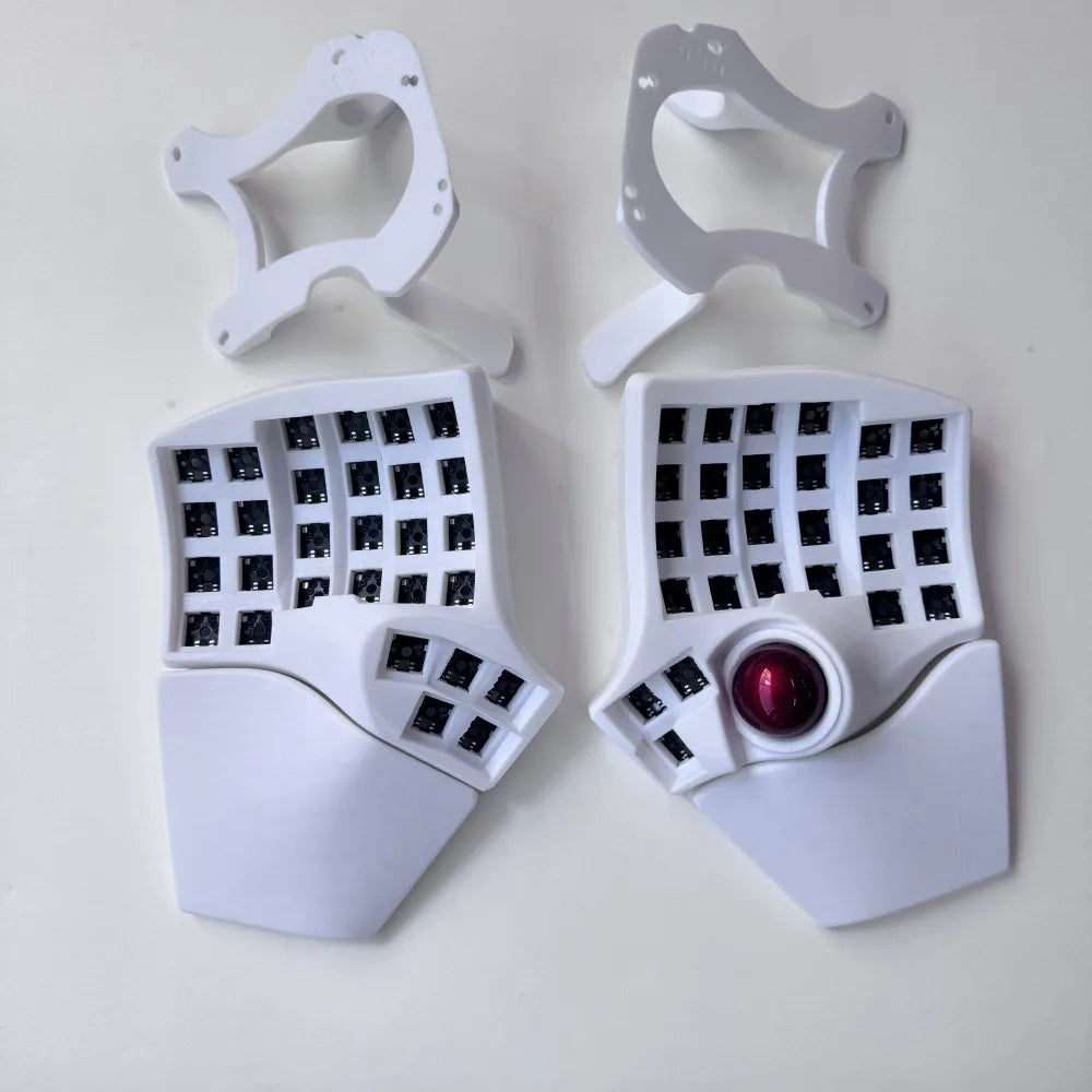 Charybdis Split Keyboard Kit 4x6 Custom Wired/Wireless Hotswap Mechanical Keyboard with Plam Rest/stand/Trackball Game Accessory
