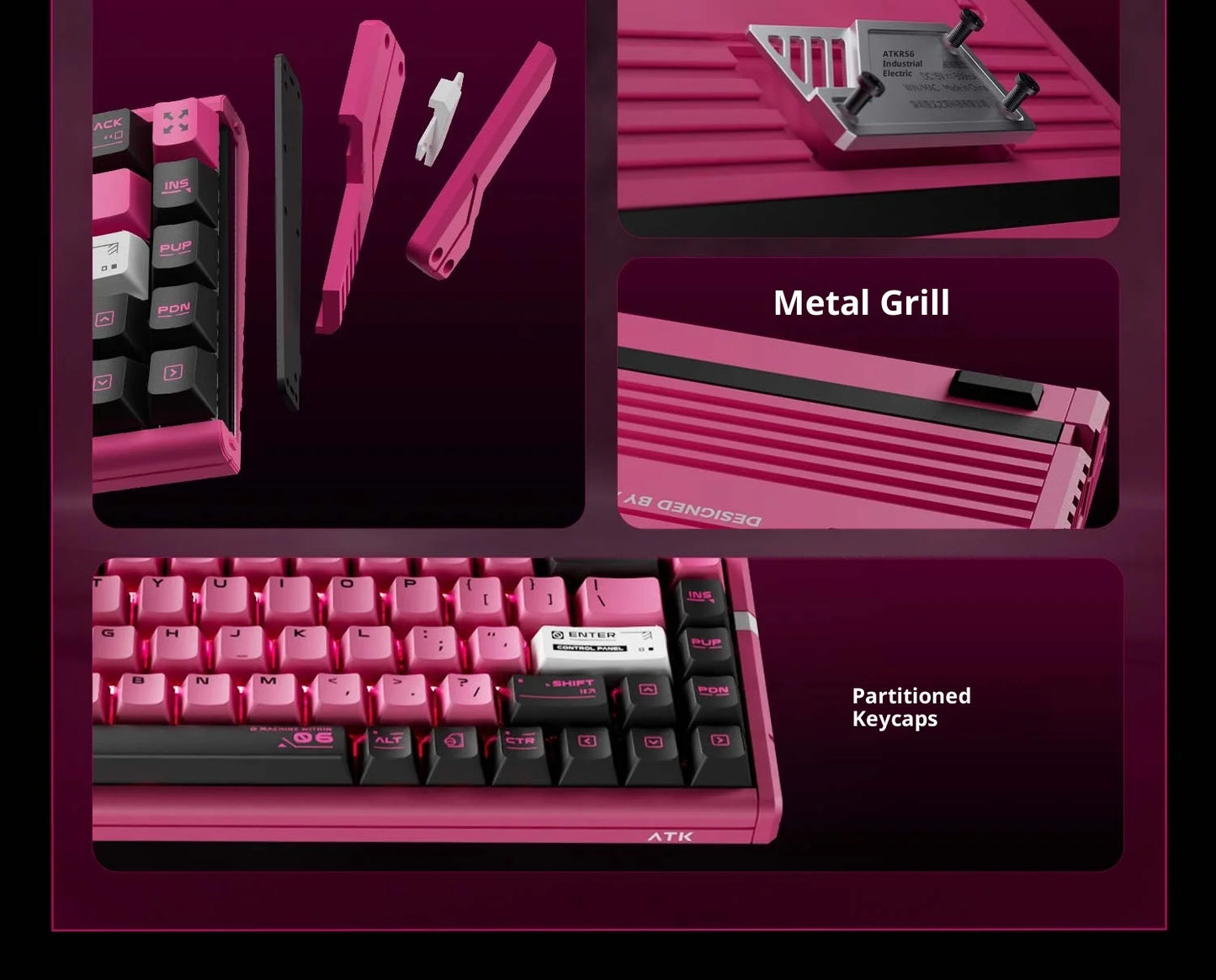 Authentic Atk Rs6 Magnetic Axis Keyboard Professional Esports Gaming Mechanical Aluminum Computer Keyboard High-End Single Mode