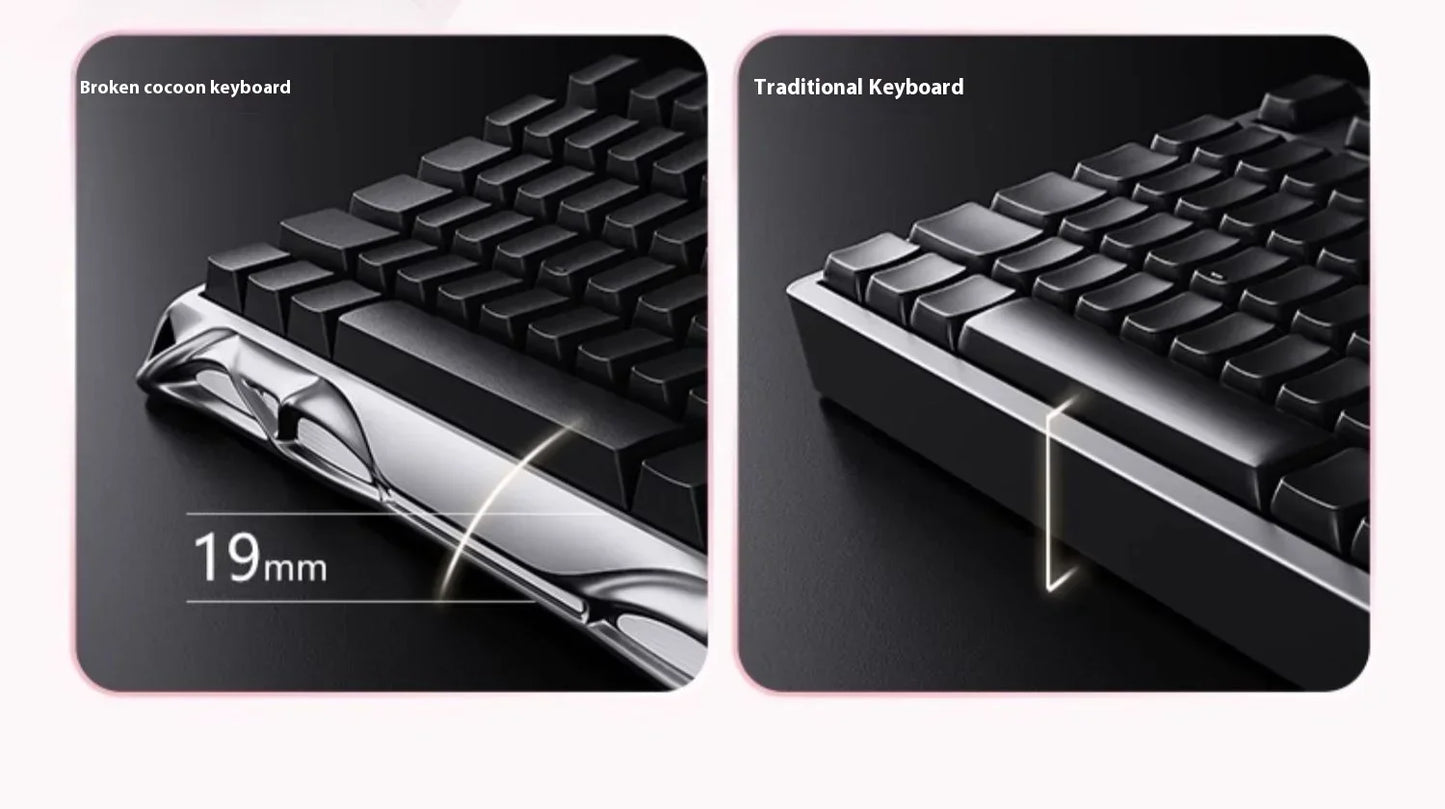 Grava Star Mercury K1 Wireless Gaming Mechanical Keyboard 79Keys Bluetooth 2.4G Wired RGB Hotswap Gamer Non-contact Keyboard
