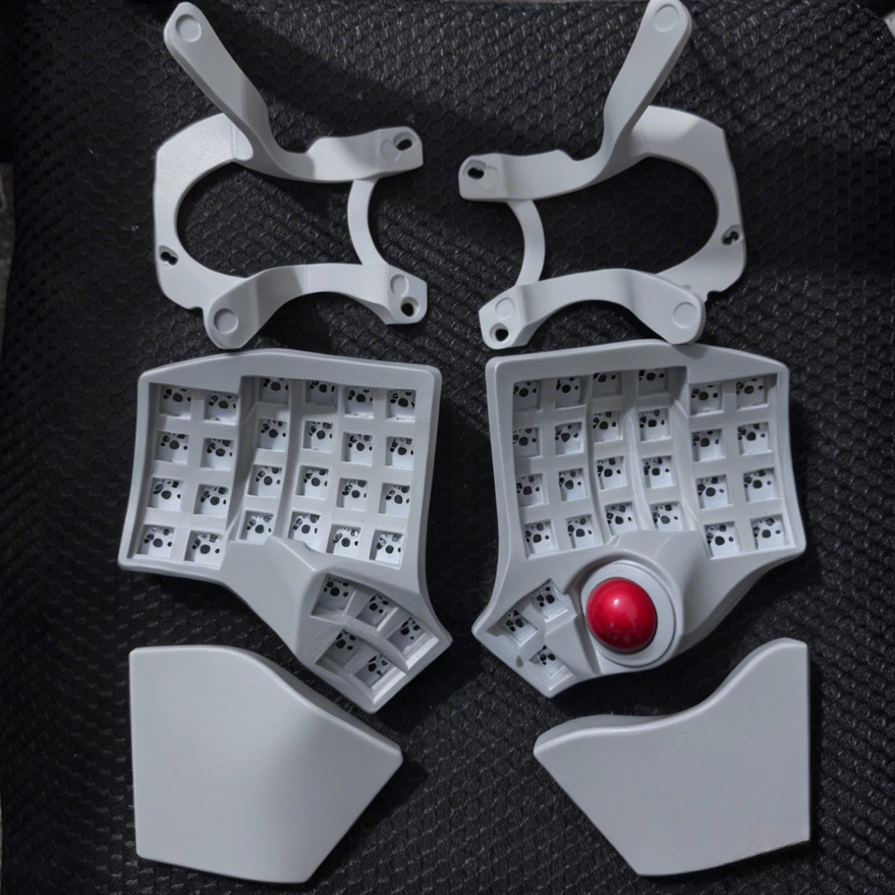 Charybdis Split Keyboard Kit 4x6 Custom Wired/Wireless Hotswap Mechanical Keyboard with Plam Rest/stand/Trackball Game Accessory