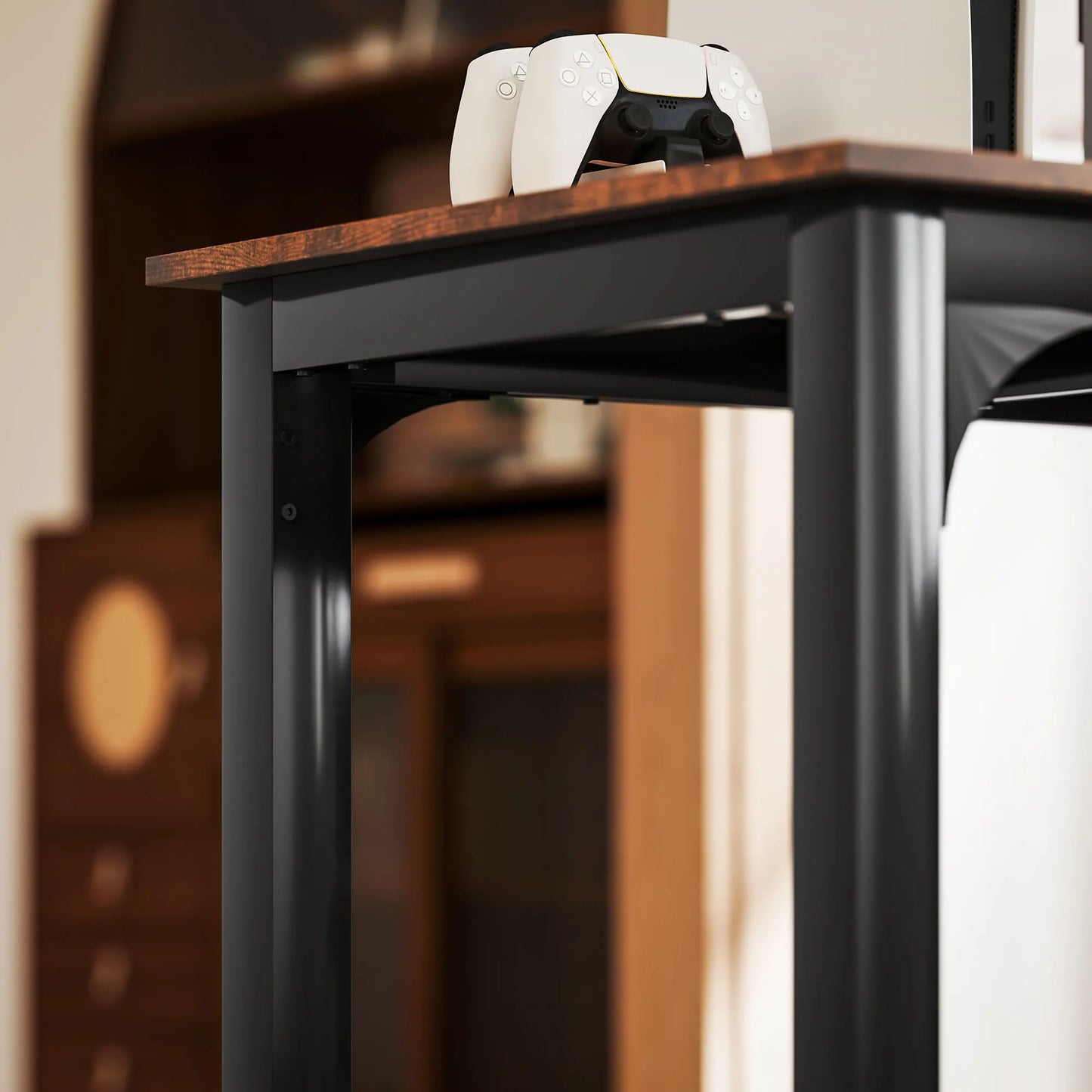 Homcom 70.9" Computer Desk, Desktop Desk with Metal Legs, Black
