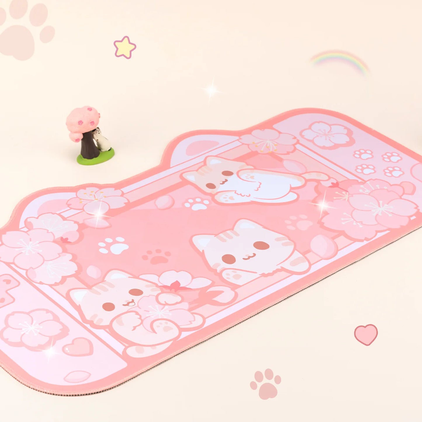Kawaii Animals Desktop Keyboard Mouse Mats Large Gaming Mat Mousepad Switch PC Computer Laptop Office Table Desk Pad Protector