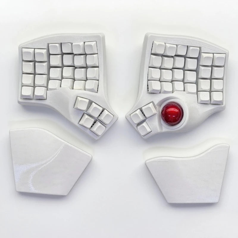 Charybdis Split Keyboard Kit 4x6 Custom Wired/Wireless Hotswap Mechanical Keyboard with Plam Rest/stand/Trackball Game Accessory