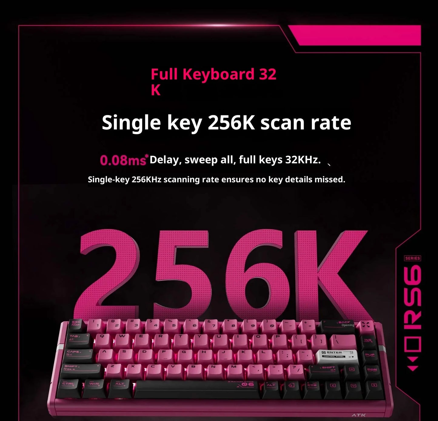 Authentic Atk Rs6 Magnetic Axis Keyboard Professional Esports Gaming Mechanical Aluminum Computer Keyboard High-End Single Mode