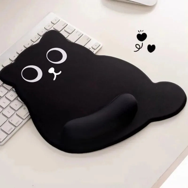 Fashion Big-Eyed Cat Mouse Pad Non-Slip Comfortable Wrist Rest Pad Cartoon Gaming Mouse Pad For Computer Office Desk Mat