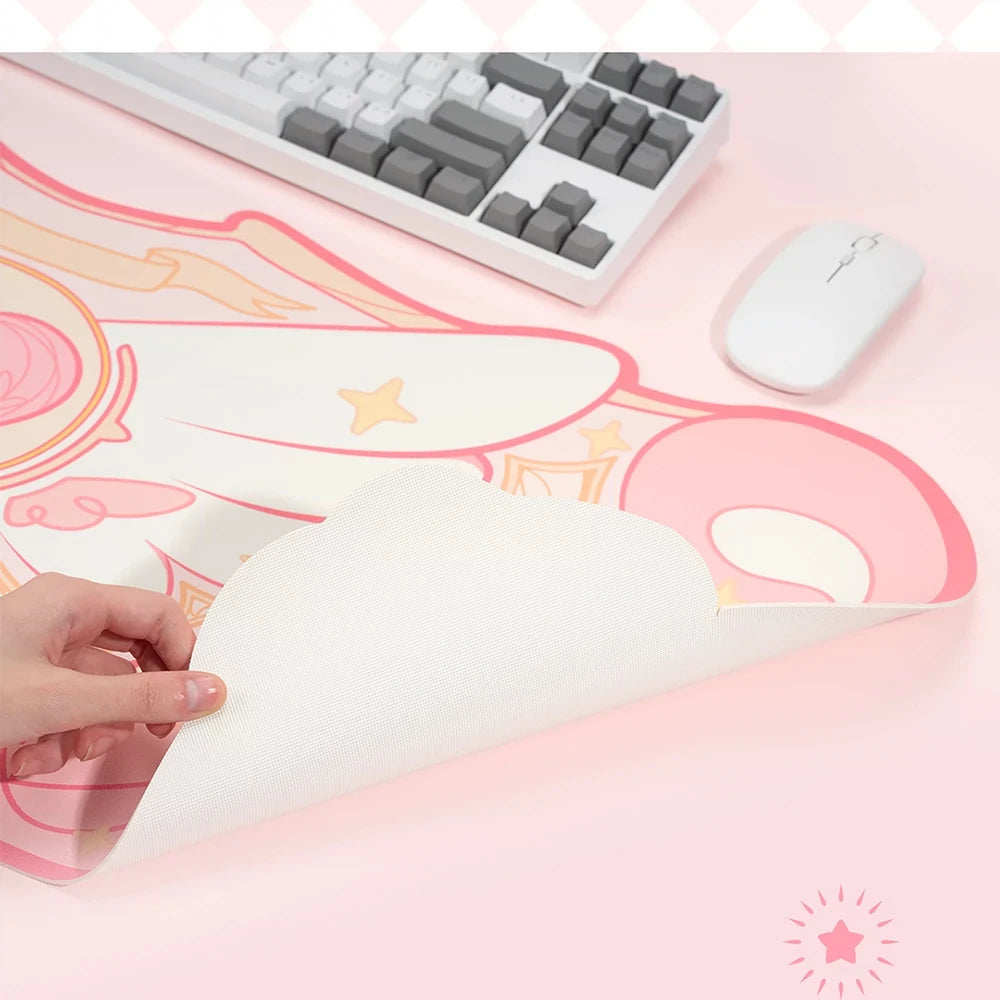 Cartoon Cute Gaming Mouse Pad Oversized Office Study Computer Keyboard Rubber Desk Mat Girls Hand Rest Wrist Pads Table Mat
