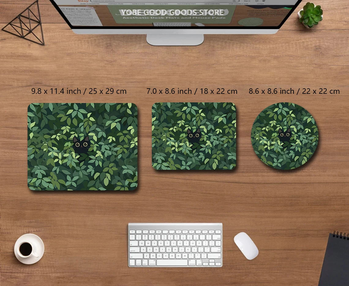 Cute Cat Mouse Pad 25×29×0.2cm Kawaii Gaming Mousepad Pc Gamer Desk Mat