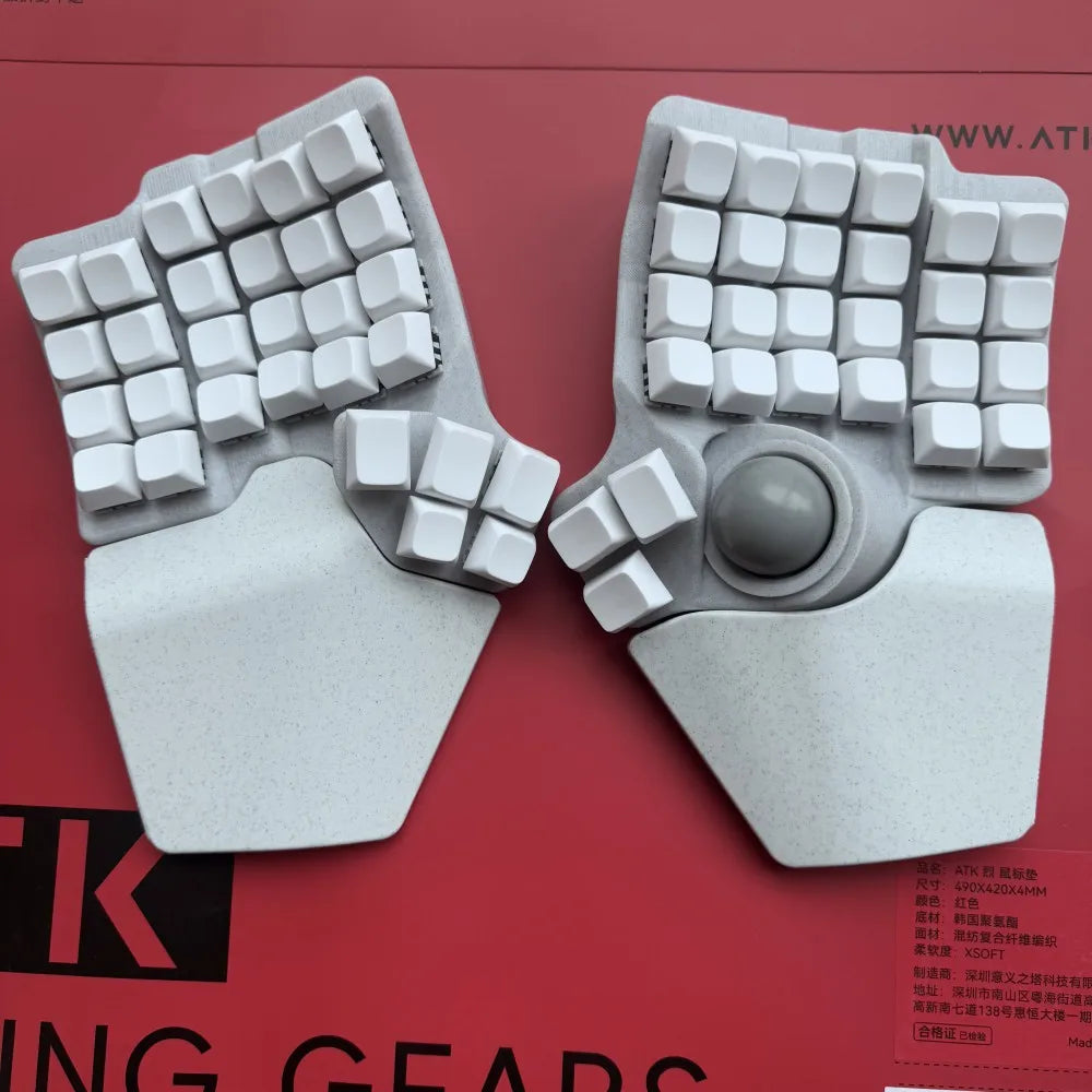 Charybdis Split Keyboard Kit 4x6 Custom Wired/Wireless Hotswap Mechanical Keyboard with Plam Rest/stand/Trackball Game Accessory