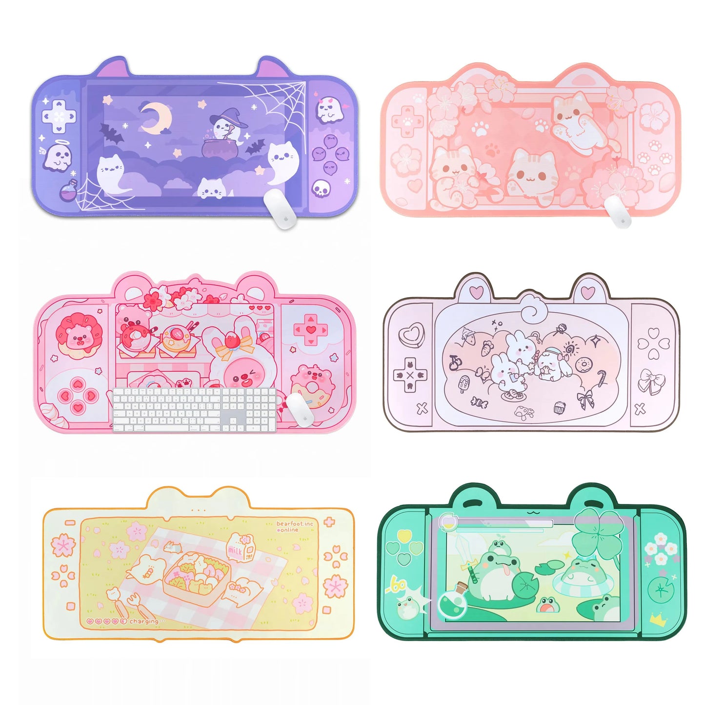 Kawaii Animals Desktop Keyboard Mouse Mats Large Gaming Mat Mousepad Switch PC Computer Laptop Office Table Desk Pad Protector