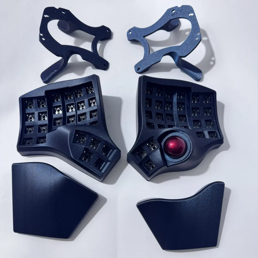 Charybdis Split Keyboard Kit 4x6 Custom Wired/Wireless Hotswap Mechanical Keyboard with Plam Rest/stand/Trackball Game Accessory