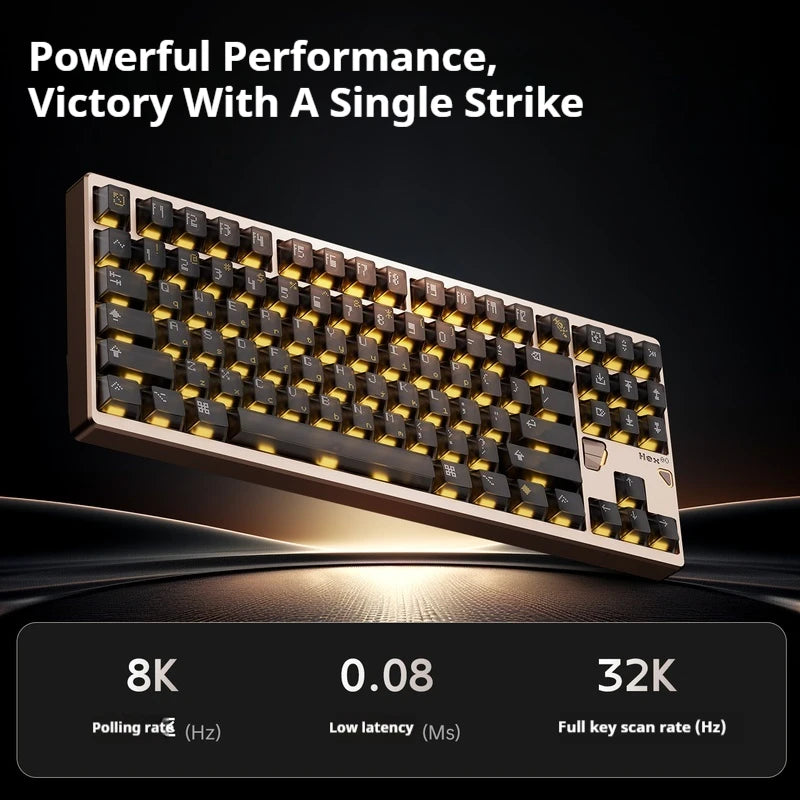 ATK×QK Hex80 Magnetic Axis Keyboard Game Esports Customization 80% Configuration Aluminum Lump Computer Peripheral WiredKeyboard