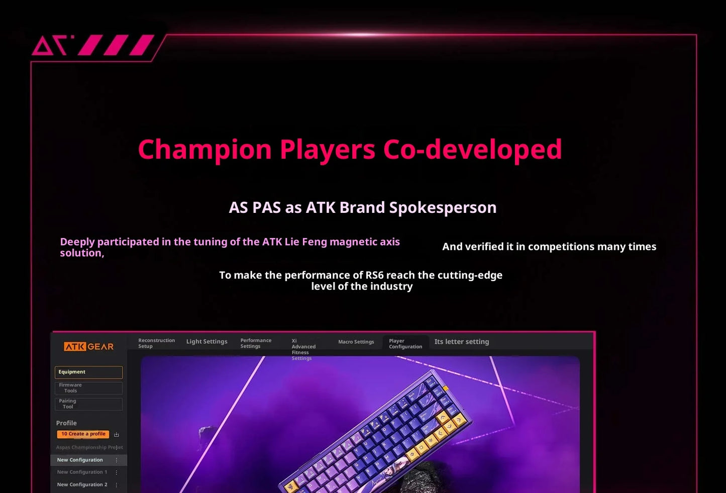 Authentic Atk Rs6 Magnetic Axis Keyboard Professional Esports Gaming Mechanical Aluminum Computer Keyboard High-End Single Mode