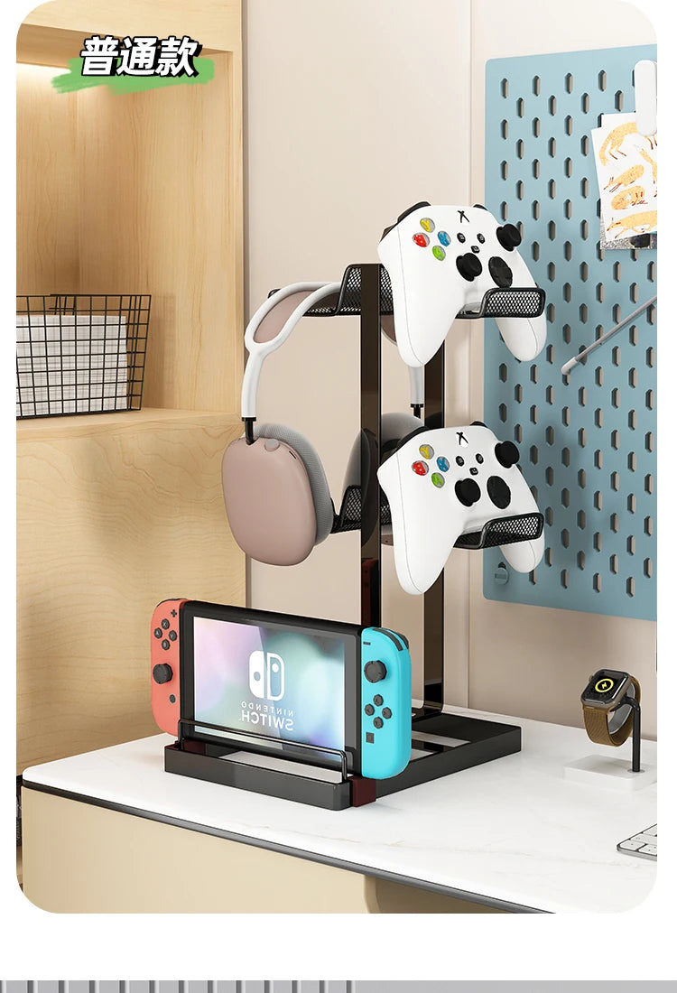 Multi-Tier Game Controller Holder Ideal Gamer Gift Controller Organizer for PlayStation 5 PS4 Xbox Headphone Desk Storage