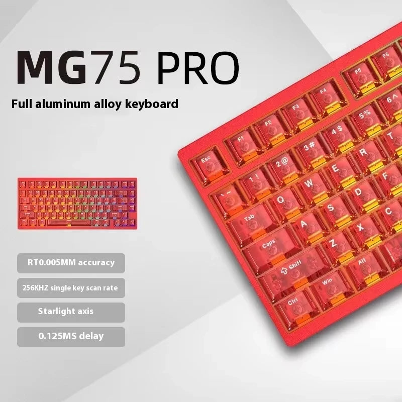 For IROK MG75 PRO/MAX Mechanical Keyboard Magnetic Switch Rgb Hot Swap Aluminum Rt0.005  Custom PC Gifts