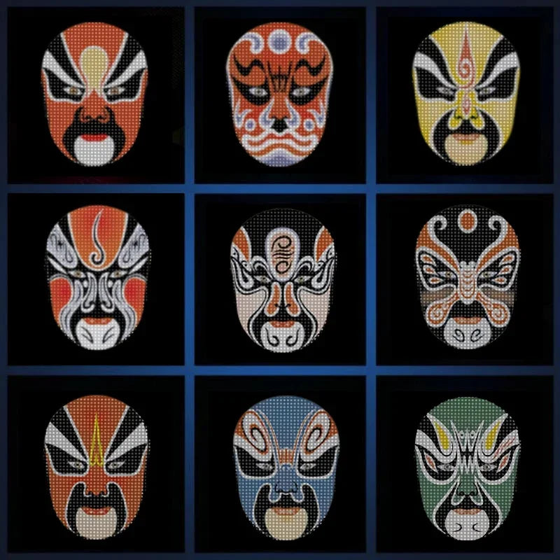 Bluetooth APP Control Smart Carnival Led Face Masks Display Led Light Up Mask Programmable Change Face DIY Photoes for Halloween